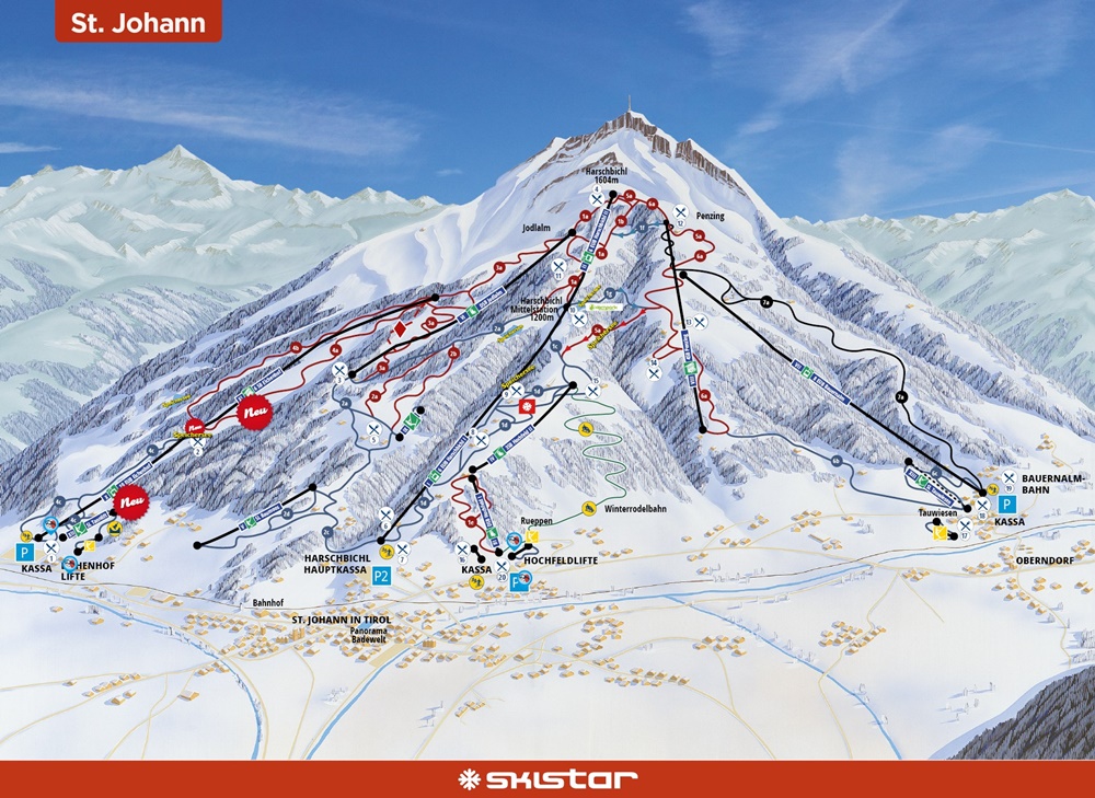 Kitzbüheler Alpen, St. Johann in Tirol, Skifahren, Winter