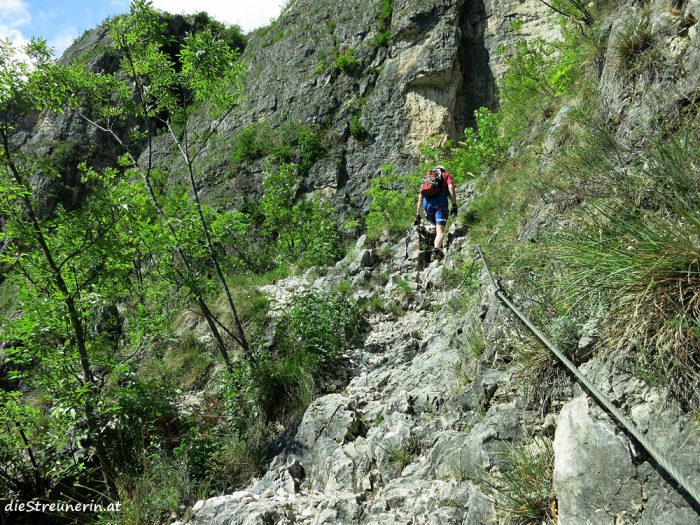 Klettersteig Burrone Gionvanelli Trentino Italien Via ferrata Gardasee